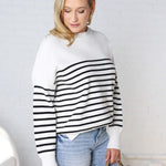 Emilia Striped Knit Sweater