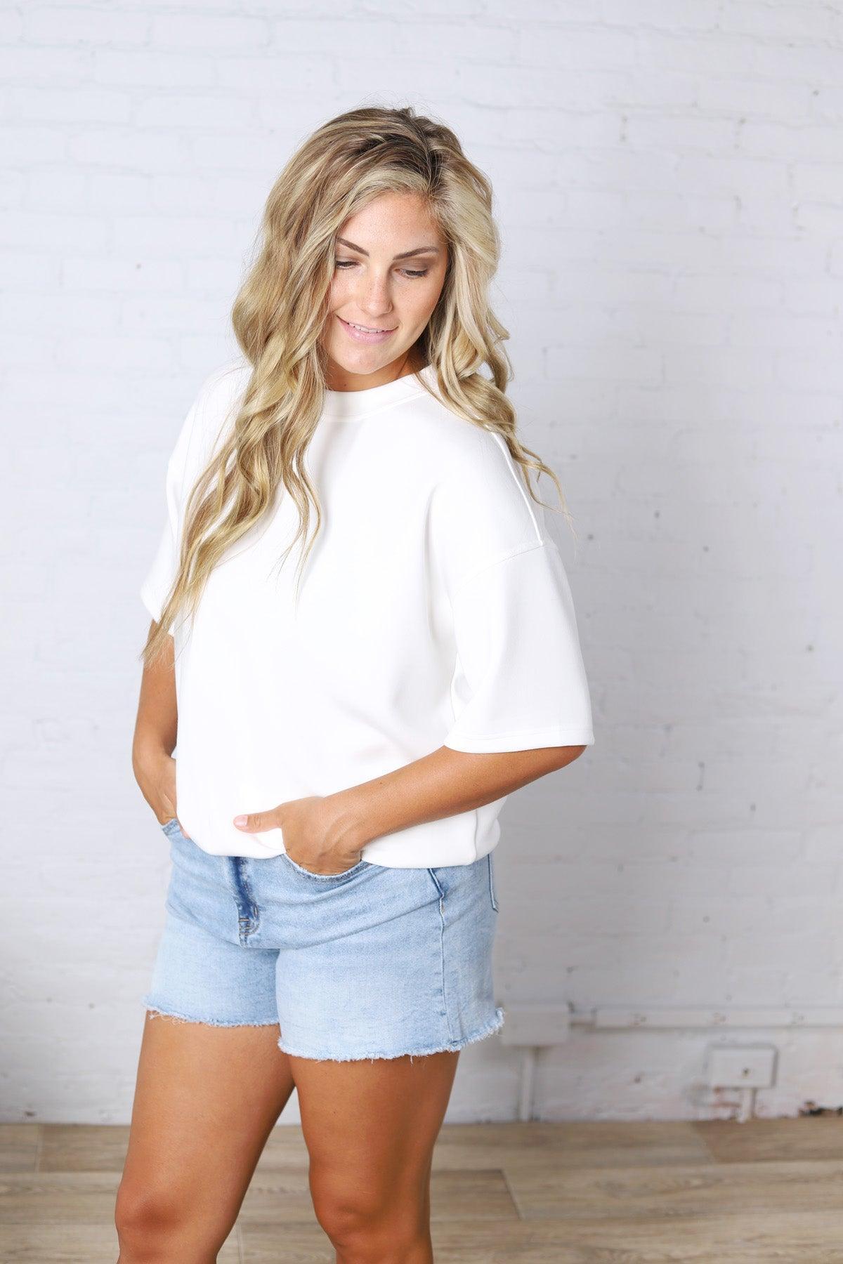 Emma Modal Luxe Basic Top - Cream