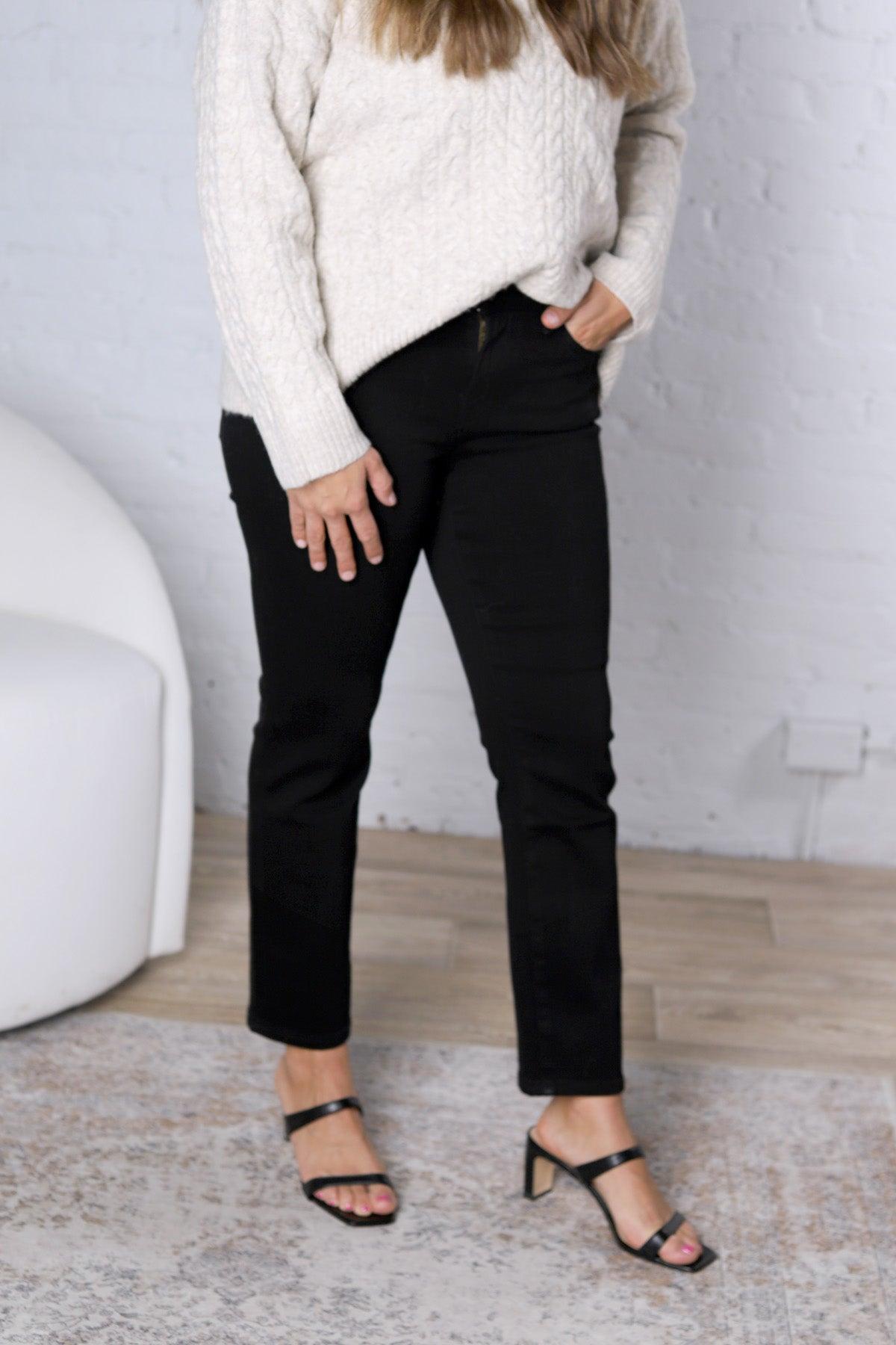 Esme Mid Rise Ankle Straight Denim - Gentle Night