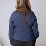 Esmerie Ribbed Knit Top - Blue