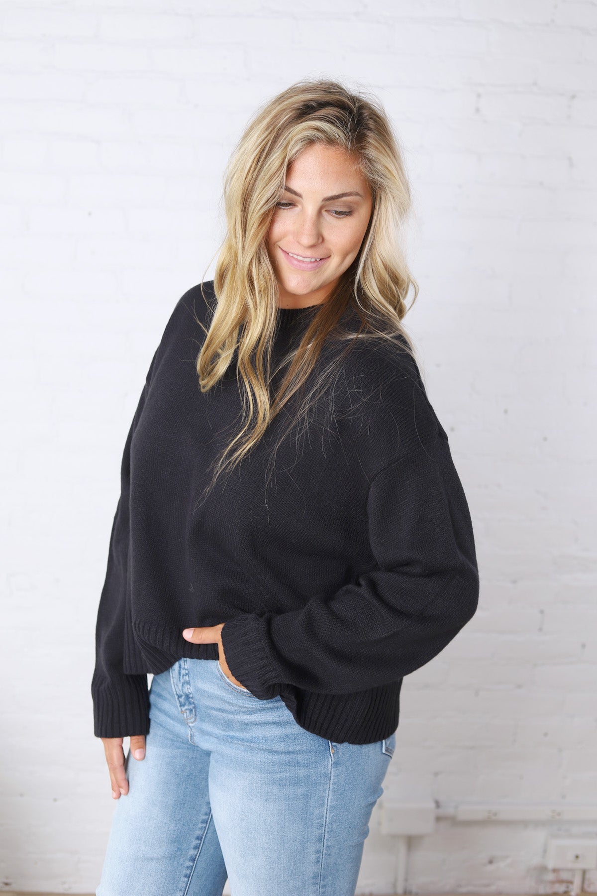 Esti Loose Fit Sweater - Navy