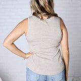 Euclid Tank - Camel Heather FINAL SALE
