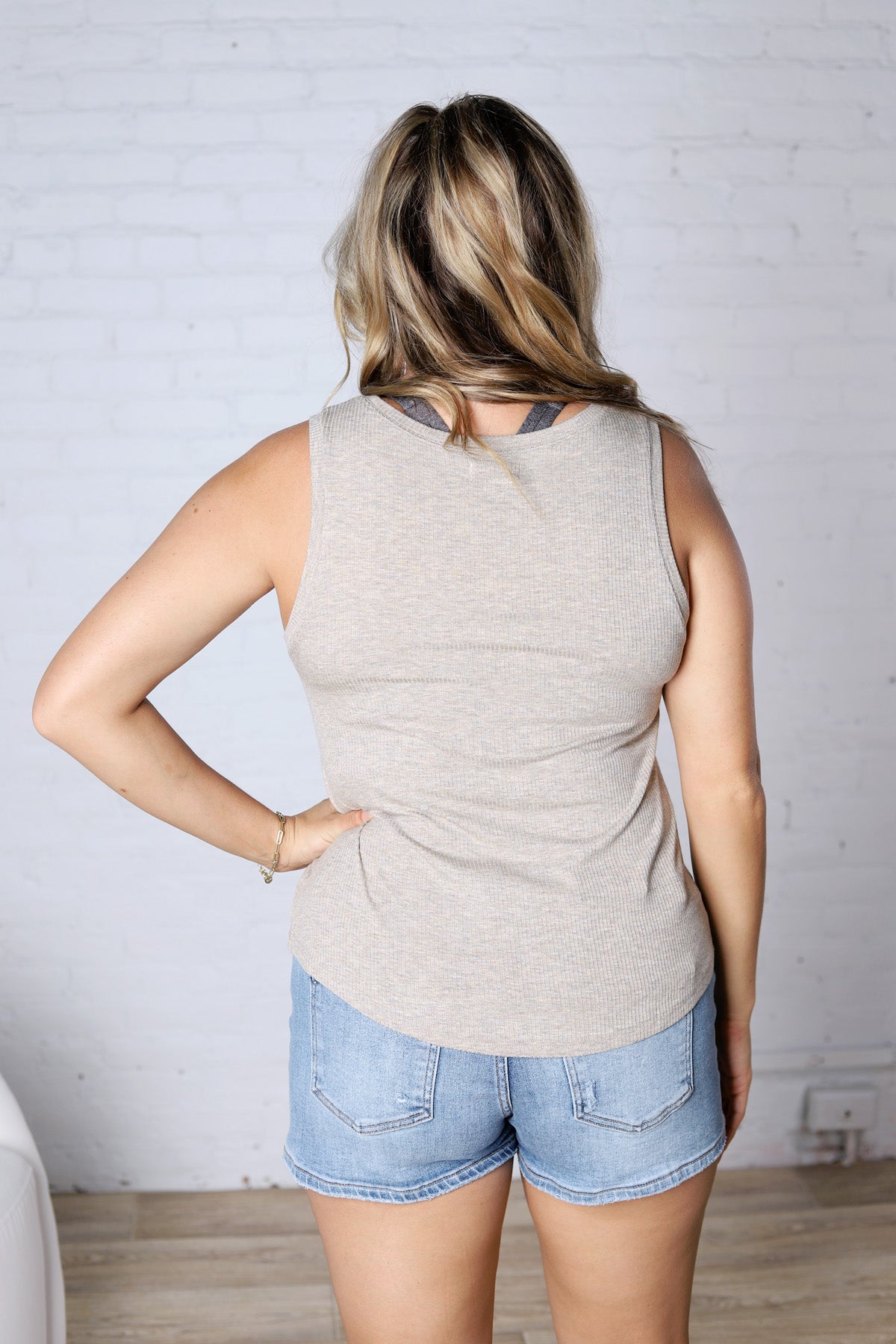 Euclid Tank - Camel Heather FINAL SALE