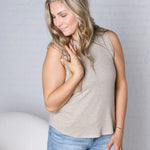 Euclid Tank - Camel Heather FINAL SALE