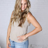 Euclid Tank - Camel Heather FINAL SALE