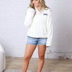 Evelina USA Flag Half Zip Sweater FINAL SALE