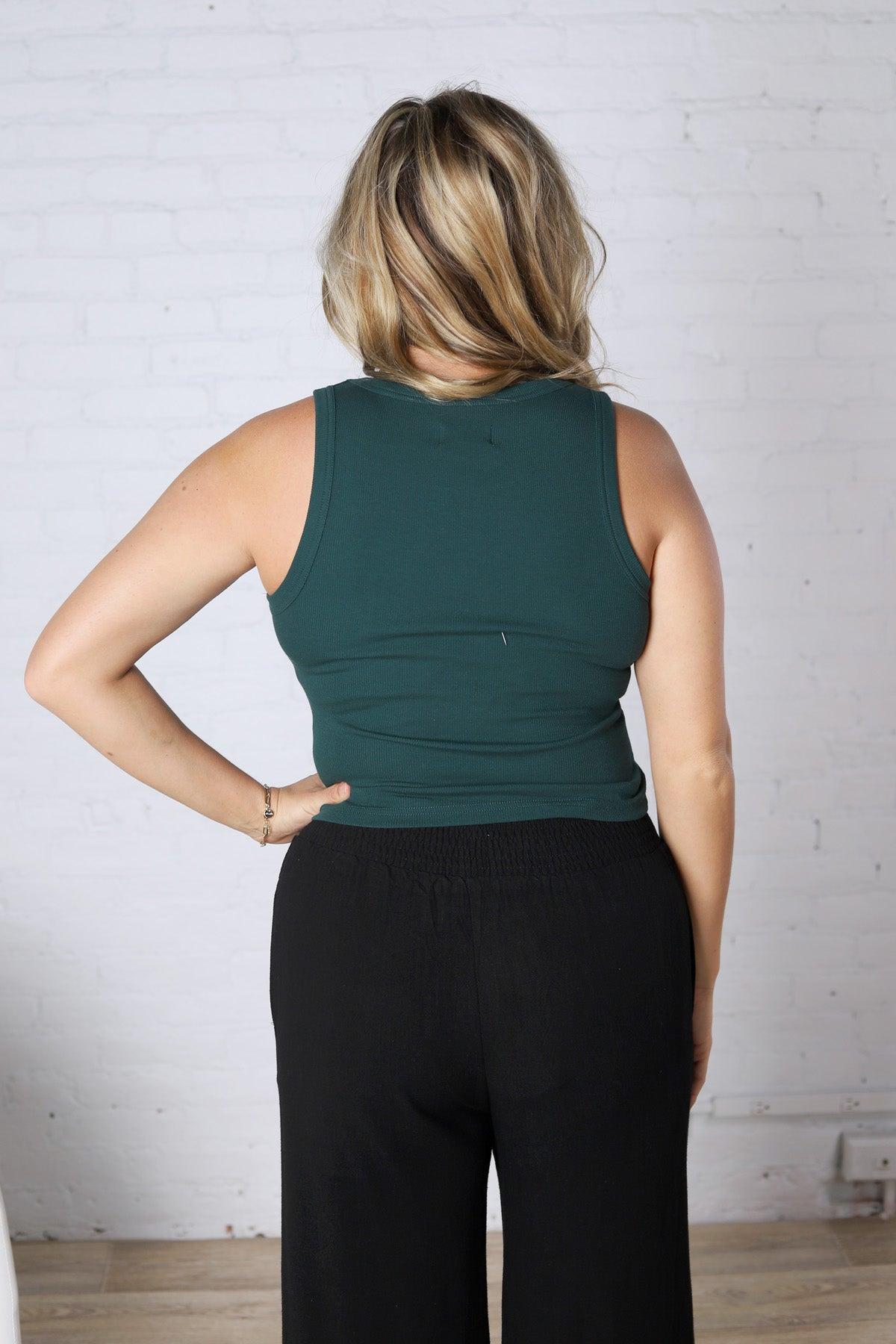 Evie Tank - Forest Green
