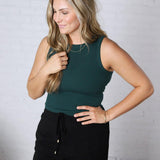 Evie Tank - Forest Green