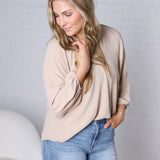 Ezra Puff Sleeve Blouse - Taupe