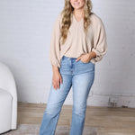 Ezra Puff Sleeve Blouse - Taupe