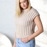 Faelina Knit Sweater Short Sleeve Top