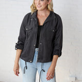 Fallyn Cropped Utility Jacket - Charcoal