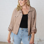 Fallyn Cropped Utility Jacket - Hazelnut