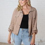 Fallyn Cropped Utility Jacket - Hazelnut