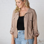 Fallyn Cropped Utility Jacket - Hazelnut