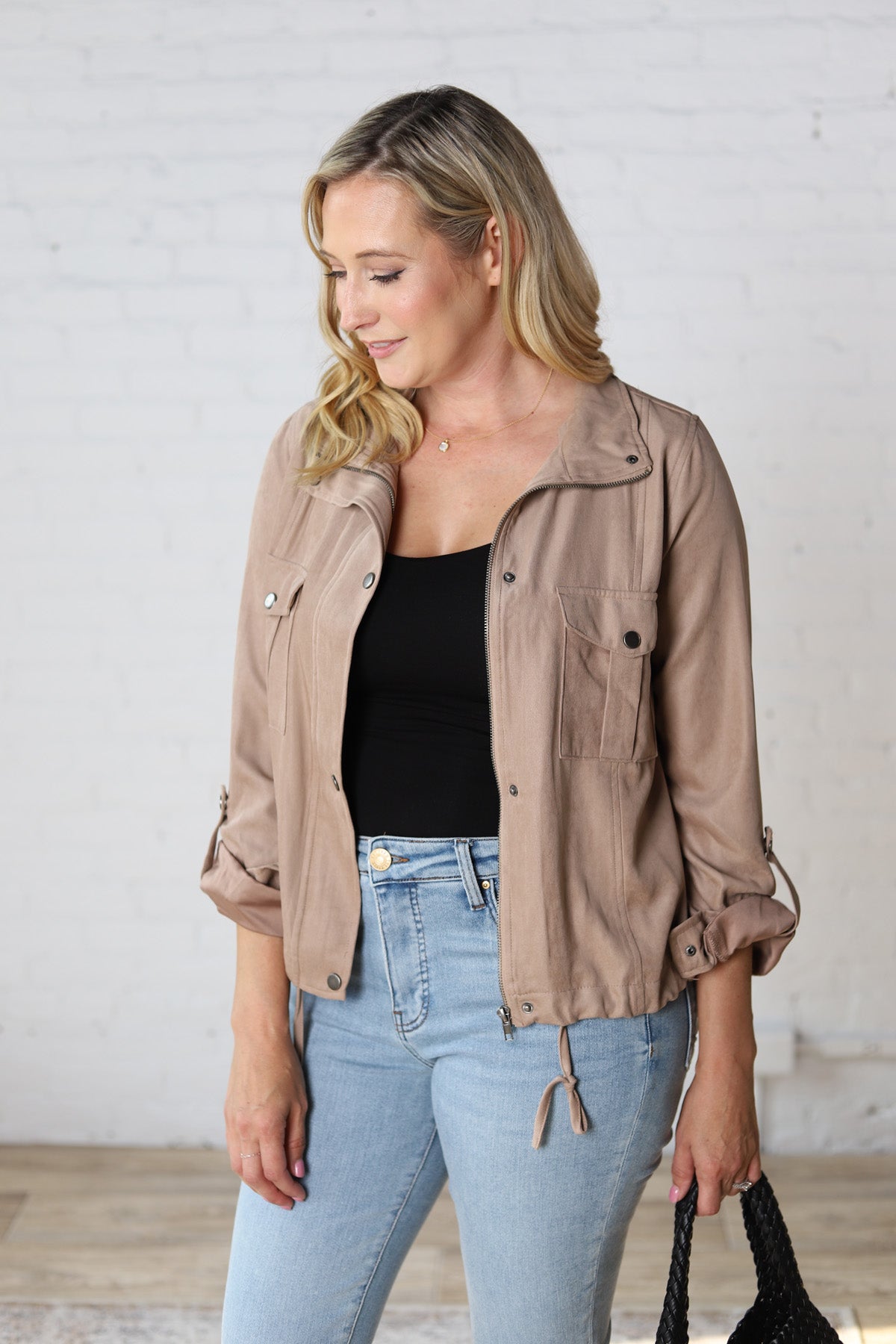 Fallyn Cropped Utility Jacket - Hazelnut