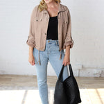 Fallyn Cropped Utility Jacket - Hazelnut