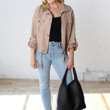 Fallyn Cropped Utility Jacket - Hazelnut