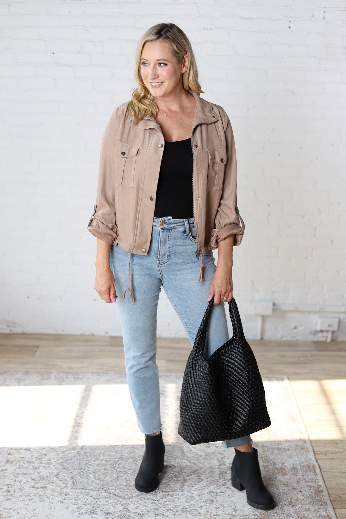 Fallyn Cropped Utility Jacket - Hazelnut