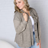 Fallyn Long Sleeve Shacket - Taupe