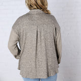 Fallyn Long Sleeve Shacket - Taupe - FINAL SALE