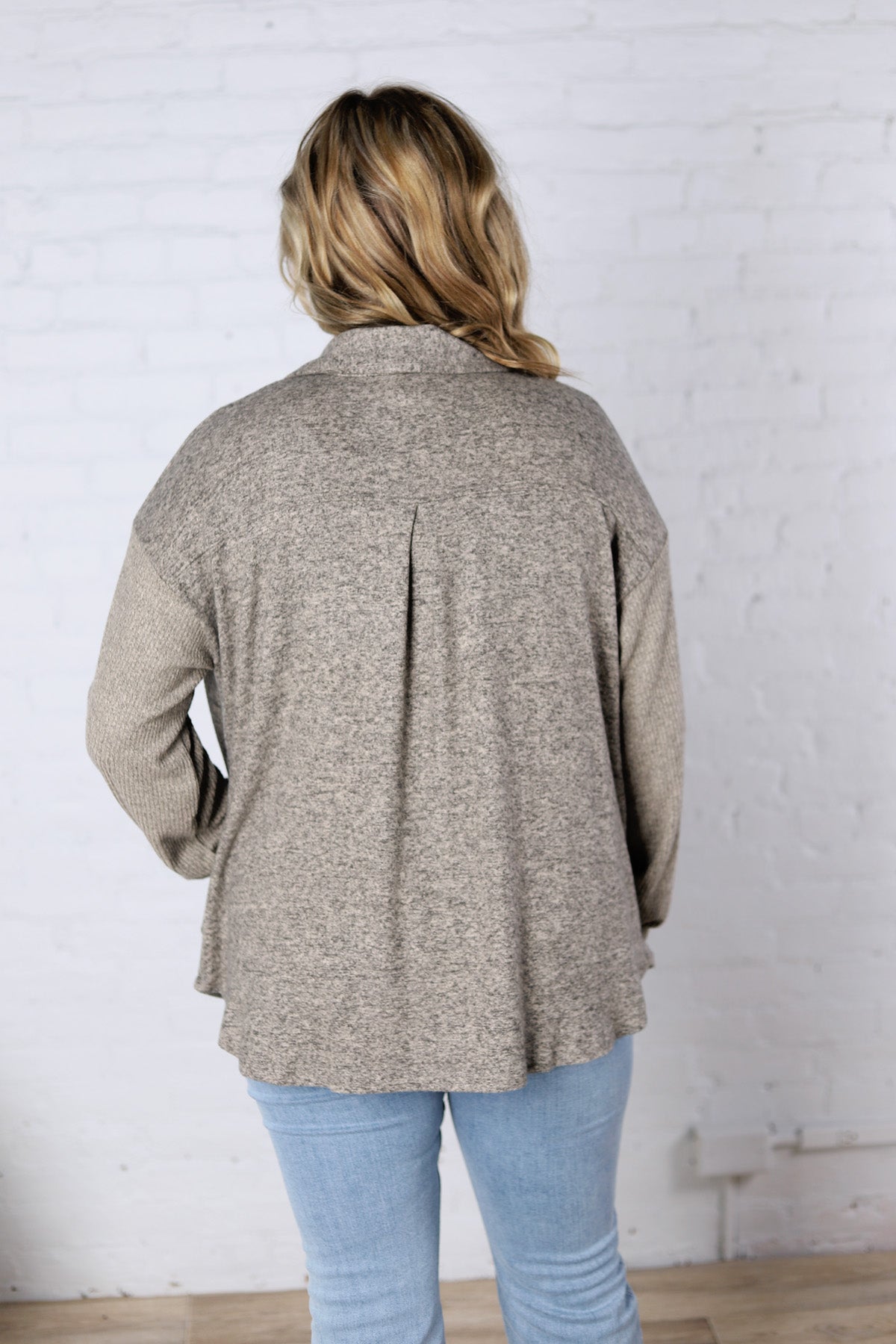 Fallyn Long Sleeve Shacket - Taupe - FINAL SALE