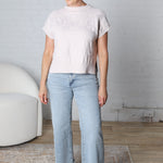 Falon Checker Pattern Round Neck Dolman Sweater Top - Oatmeal