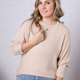 Farren Boat Neck Top - Taupe