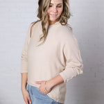 Farren Boat Neck Top - Taupe