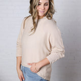 Farren Boat Neck Top - Taupe