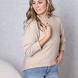 Farren Boat Neck Top - Taupe