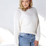 Faryn Textured Versatile Sweater Pullover - Cream