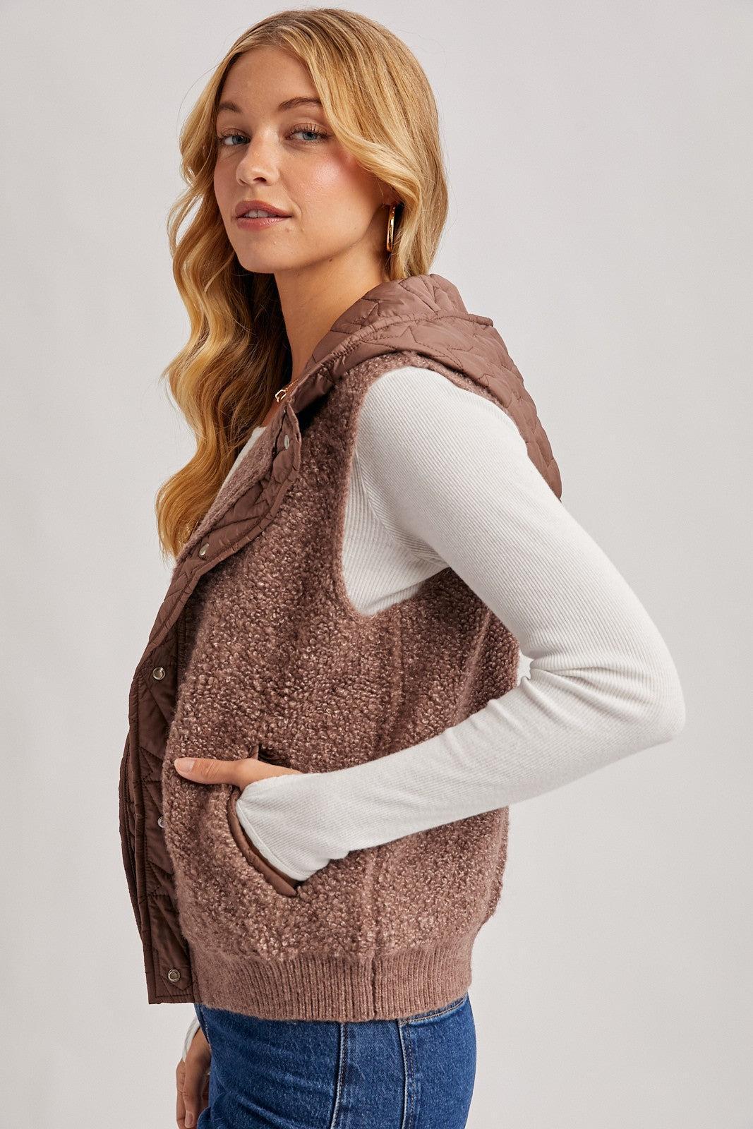Farynne Sherpa Vest - Mocha