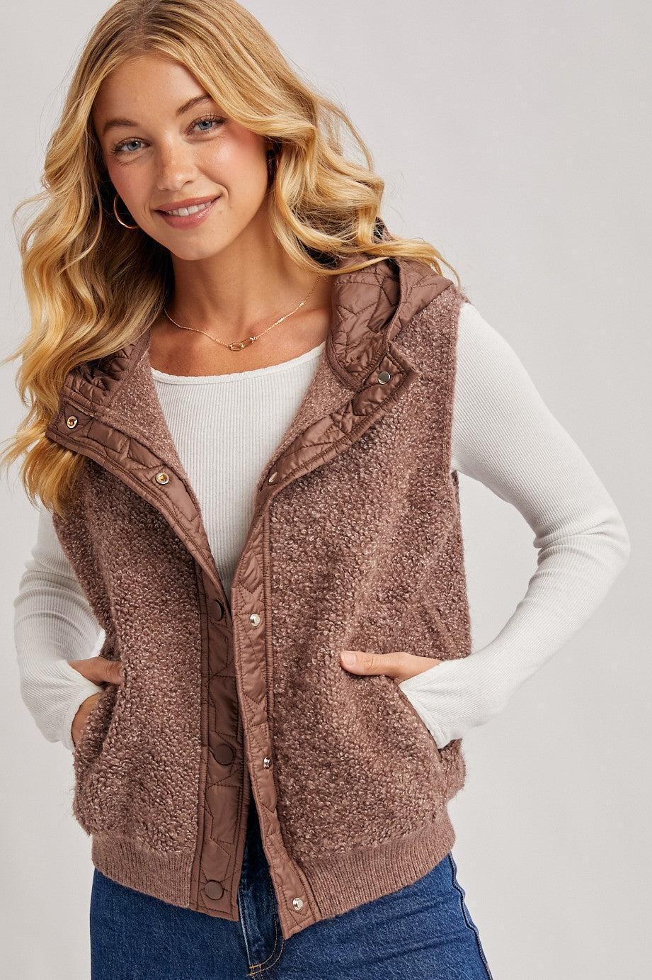 Farynne Sherpa Vest - Mocha