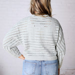 Faustine Oversized Crop Sweater - Sage