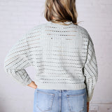 Faustine Oversized Crop Sweater - Sage