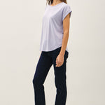 Faye Bamboo Dolman Cap Sleeve Top - Soft Periwinkle