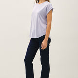 Faye Bamboo Dolman Cap Sleeve Top - Soft Periwinkle
