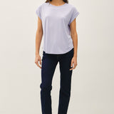Faye Bamboo Dolman Cap Sleeve Top - Soft Periwinkle