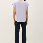 Faye Bamboo Dolman Cap Sleeve Top - Soft Periwinkle
