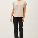 Faye Bamboo Dolman Cap Sleeve Top - Stone