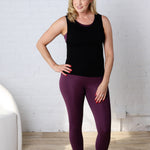 Faye Cropped Seamless Round Neck Tank Top - Black