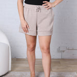 Faylen Modal Luxe Casual Shorts - Heather Taupe FINAL SALE