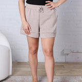 Faylen Modal Luxe Casual Shorts - Heather Taupe FINAL SALE