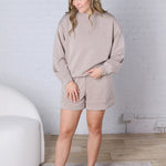 Faylen Modal Luxe Casual Shorts - Heather Taupe FINAL SALE