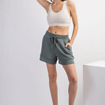 Faylen Modal Luxe Casual Shorts - Sage Leaf FINAL SALE