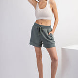 Faylen Modal Luxe Casual Shorts - Sage Leaf FINAL SALE