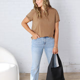 Fehyre High Rise Straight Jeans - Mutted Indigo
