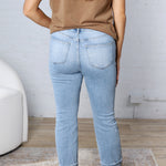 Fehyre High Rise Straight Jeans - Mutted Indigo