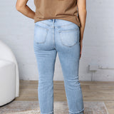 Fehyre High Rise Straight Jeans - Mutted Indigo